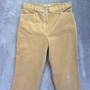 Orvis Pants Womens Size 10 Tan Straight Leg Corduroy Y2K Cotton Stretch Casual